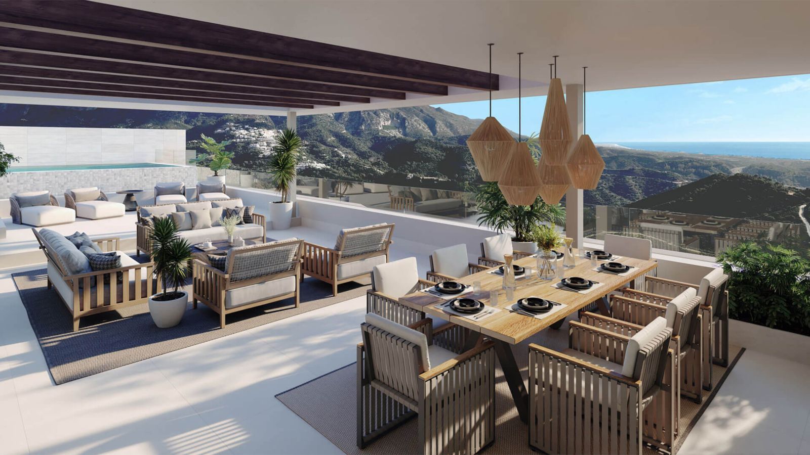 14 luxury terrace mountain views